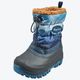 Playshoes Winterstiefel - Winter-Bootie Berge - Blau, wasserdichte Kinder Winterstiefel mit warmem Futter, Ansicht von vorne