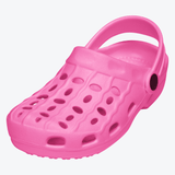 Pinke Kinder Clogs mit verstellbarem Fersenriemen – atmungsaktive, leichte und praktische Sommersandalen für den Alltag, den Garten oder den Strand.