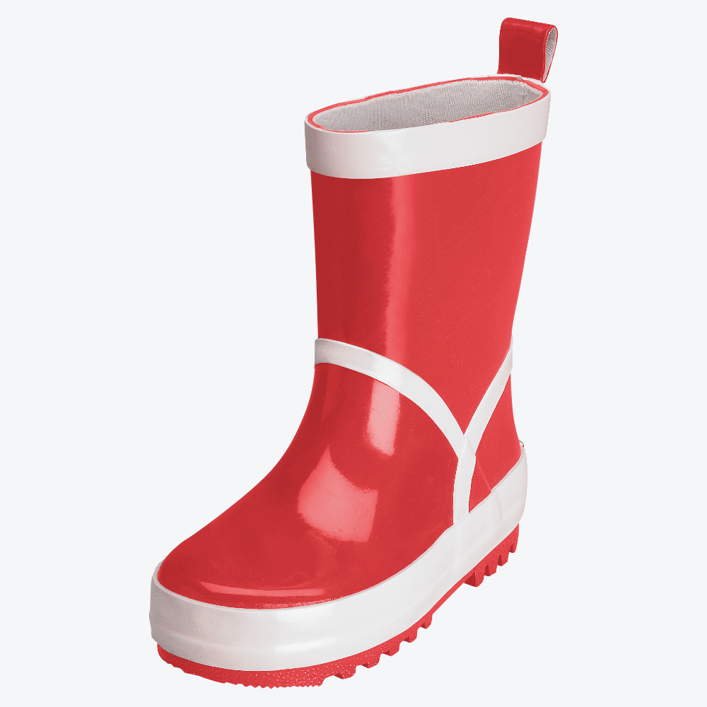 Kinder Gummistiefel Classic in Rot von Playshoes – hochwertige, wasserdichte Regenstiefel mit rutschhemmender Sohle für sicheres Spielen bei Nässe.