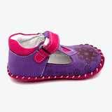 Small Foot Lauflernschuhe, Größe 21, Modell 'Melo-Zan6' in der Farbe Lila, Ansicht von der rechten Seite.