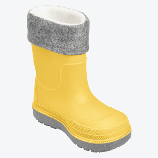 Wasserdichte Playshoes Regenstiefel für Kinder – leuchtend gelbe Gummistiefel mit weichem Innenfutter und rutschfester Außensohle für besten Schutz im Regen.