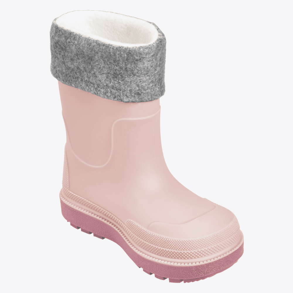 Strapazierfähige Kinder-Gummistiefel in Pink von Playshoes – wetterfeste Stiefel mit Fleece-Innenfutter und ergonomischer Passform für angenehmen Tragekomfort.
