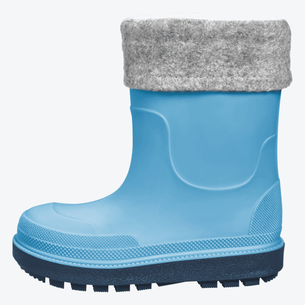 Blauer Playshoes Gummistiefel mit weichem Innenfutter – komfortable und wasserdichte Regenstiefel für Kinder mit perfekter Passform und griffiger Sohle.