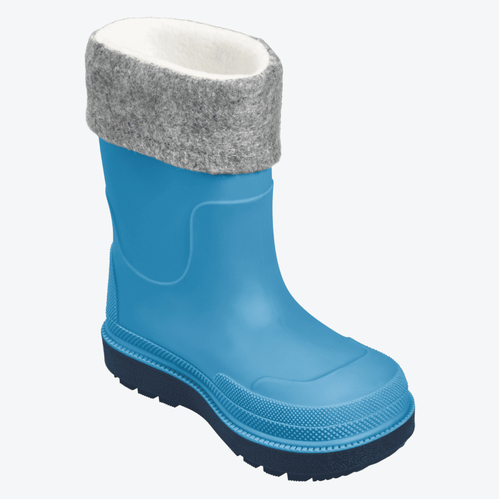 Kinder Regenstiefel von Playshoes in Blau – isolierte, gefütterte Gummistiefel mit flexibler Sohle, ideal für Outdoor-Aktivitäten bei Nässe und Kälte.