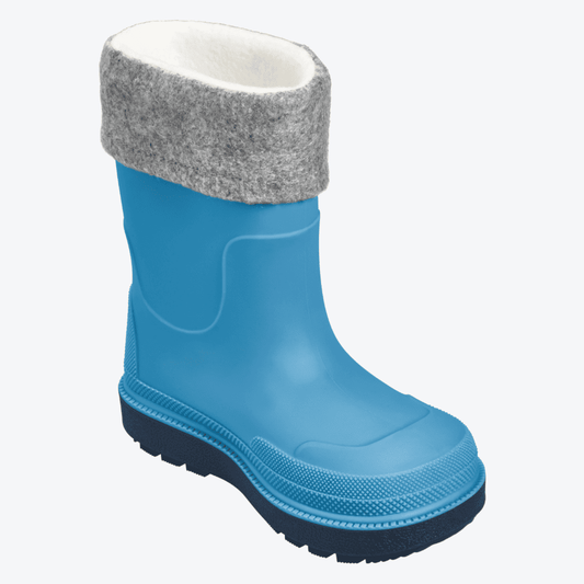 Kinder Regenstiefel von Playshoes in Blau – isolierte, gefütterte Gummistiefel mit flexibler Sohle, ideal für Outdoor-Aktivitäten bei Nässe und Kälte.